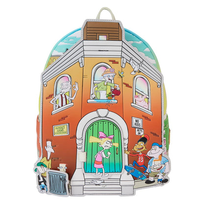 Loungefly Hey Arnold! Sunset Arms Boarding House Mini Backpack, Multi