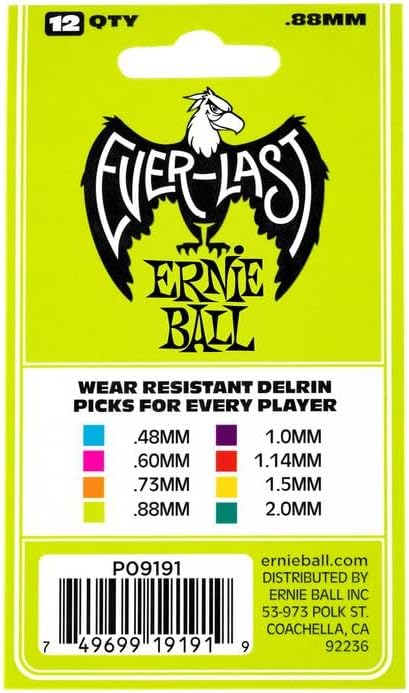 Plettri 9191 Plettri Everlast Green .88Mm