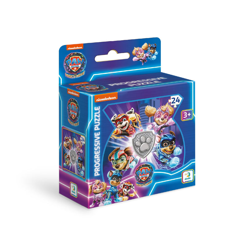 PAW Patrol Mighty Hereos Progressive Puzzle, 24 Pieces, Ages 3+, Chase and Marshall Design, Boys and Girls Jigsaw