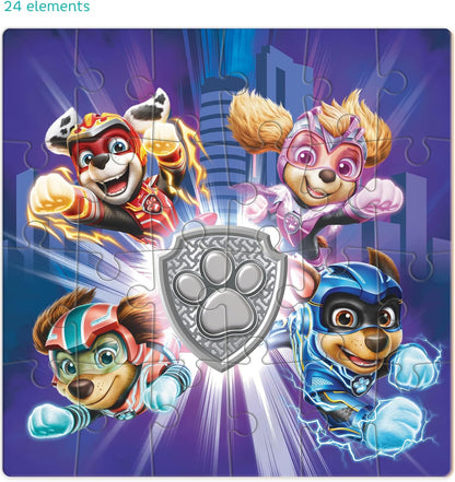 PAW Patrol Mighty Hereos Progressive Puzzle, 24 Pieces, Ages 3+, Chase and Marshall Design, Boys and Girls Jigsaw