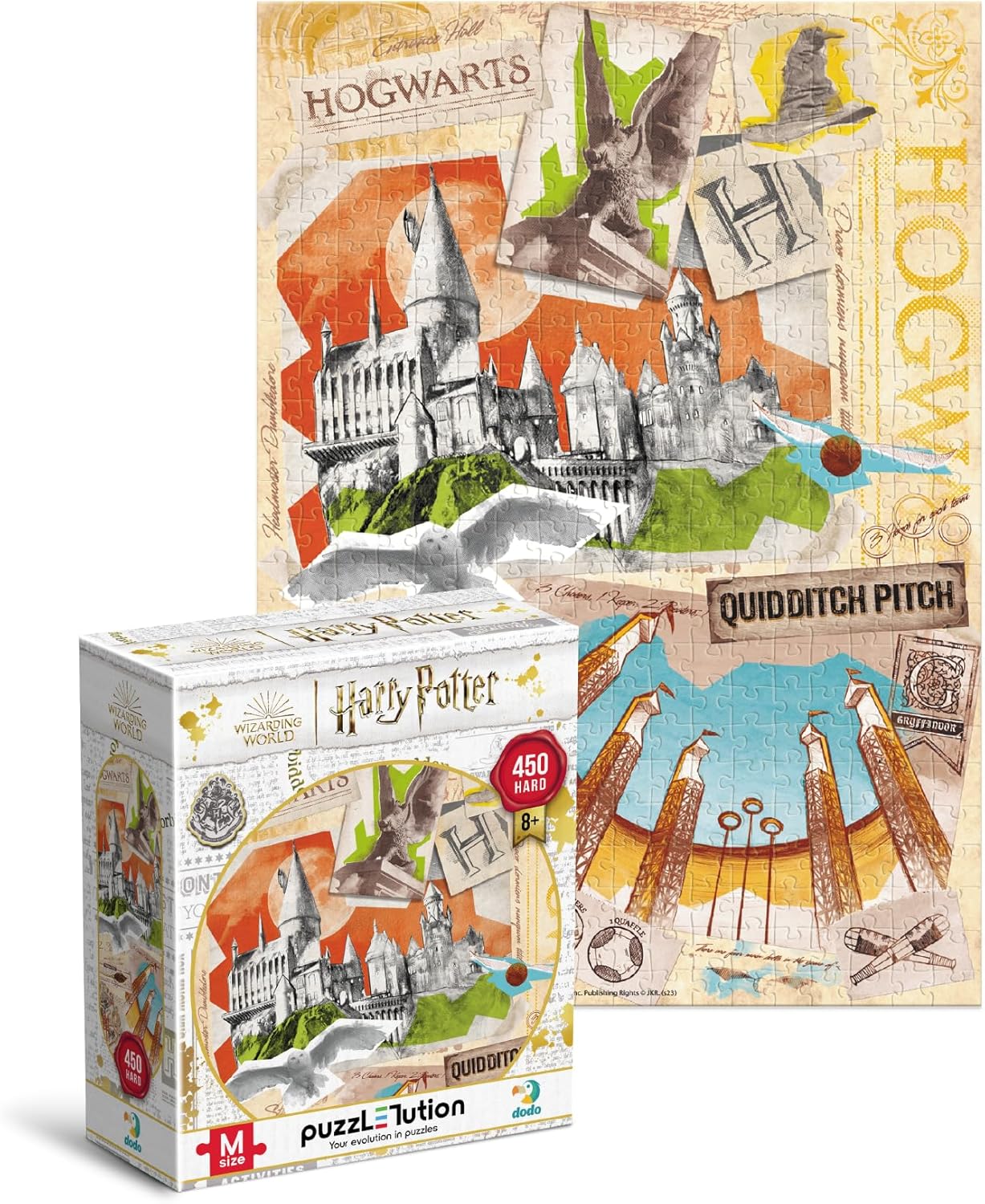 Dodo 200503 Puzzle Hard M Harry Potter Hogwarts school and Quidditch field - 450 pcs. Suits Ages 8+