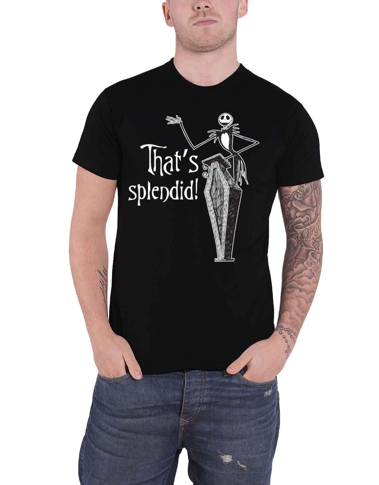 Disney The Nightmare Before Christmas T Shirt Splendid Official Mens Black L