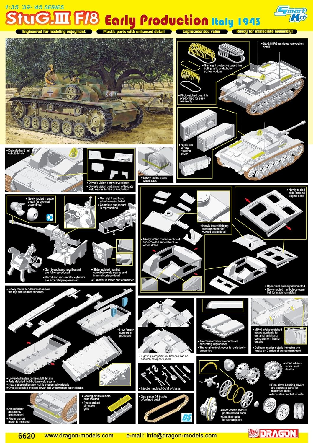 1/35 Smart Kit WW.II German Army StuG III F / 8-Early Type (Japan Import)