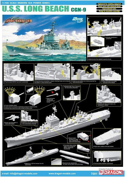 Dragon - 1/700 U.S.S. Long Beach Cgn-9