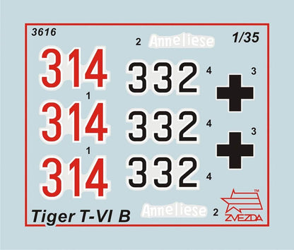 Zvezda 500783616-Kit plástico, 1:35 Pz.Kpfw.Vi Tiger II Porsche Turret Montaje – Kit de construcción – para Principiantes – detallado, Color Camuflaje (3616
