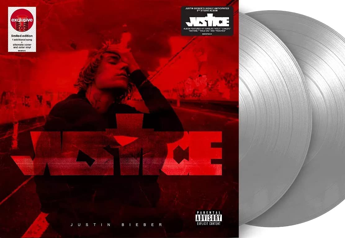 Justin Beiber Justice Silver Alternate Cover, Gray Record