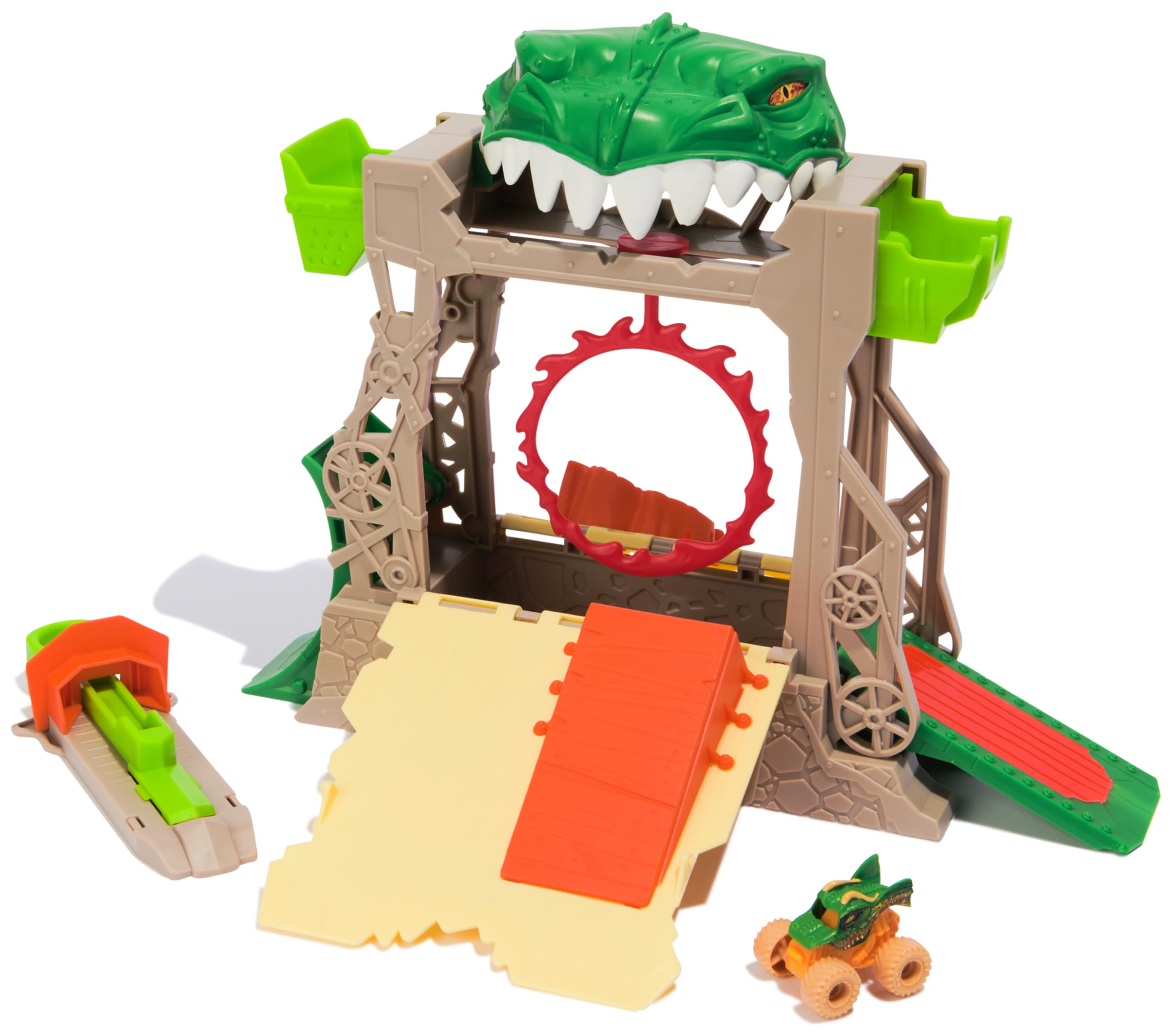 Monster Jam, Dragon Dungeon of Doom Playset, Mini Jams, Exclusive Die-Cast Dragon Monster Truck 1:87 Scale, Kids’ Toys for Boys Aged 3 4 5 6+