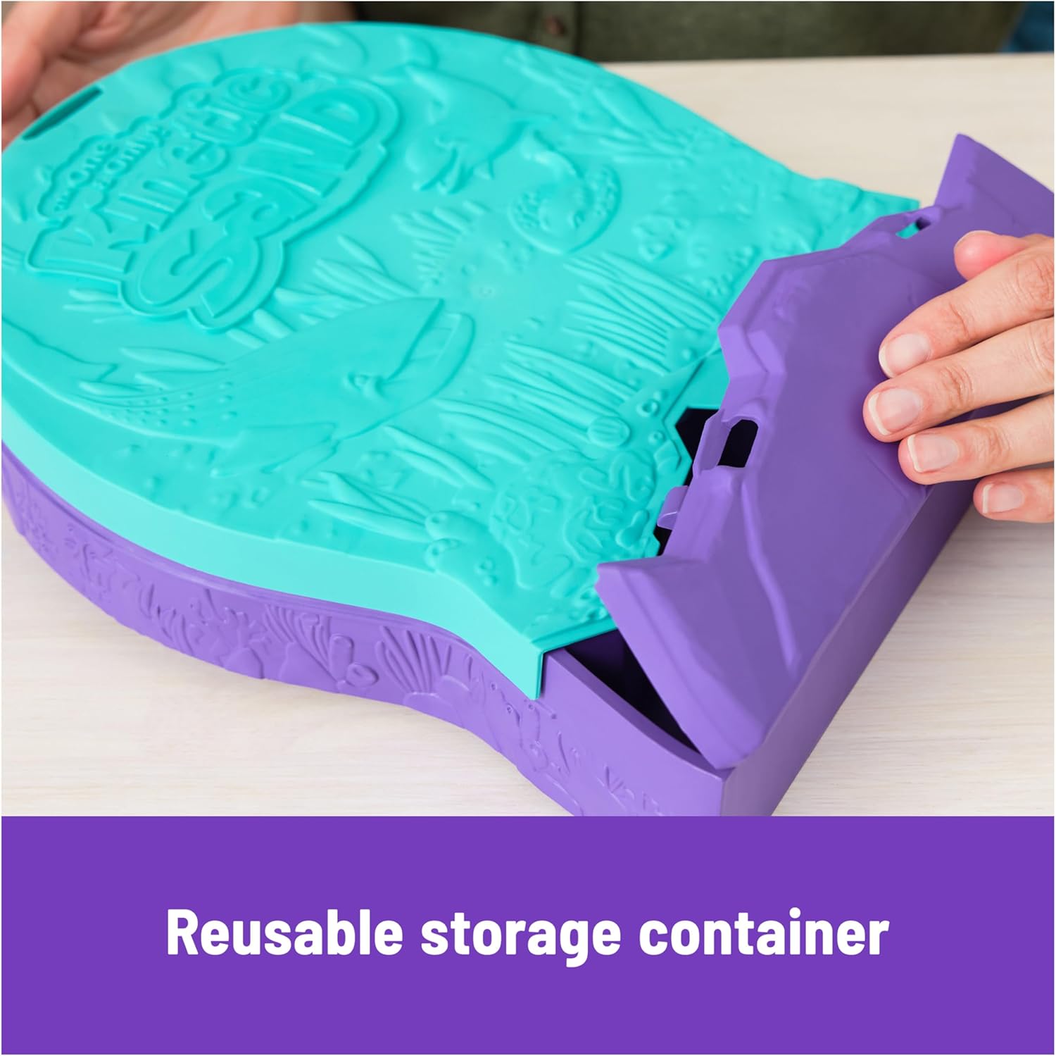 Kinetic Sand, Project Planet Deep Sea with 680g Play Sand & Sea Creature Tools, Sustainably Minded Materials, Sensory Toys for Kids