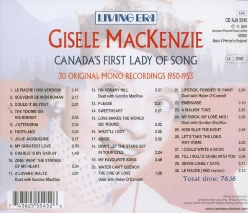 Canada's First Lady of Song