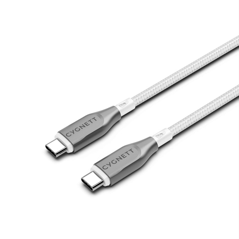 Cygnett Armoured USB-C to USB-C 60W Fast Charging Cable USB 2.0 (1m, White