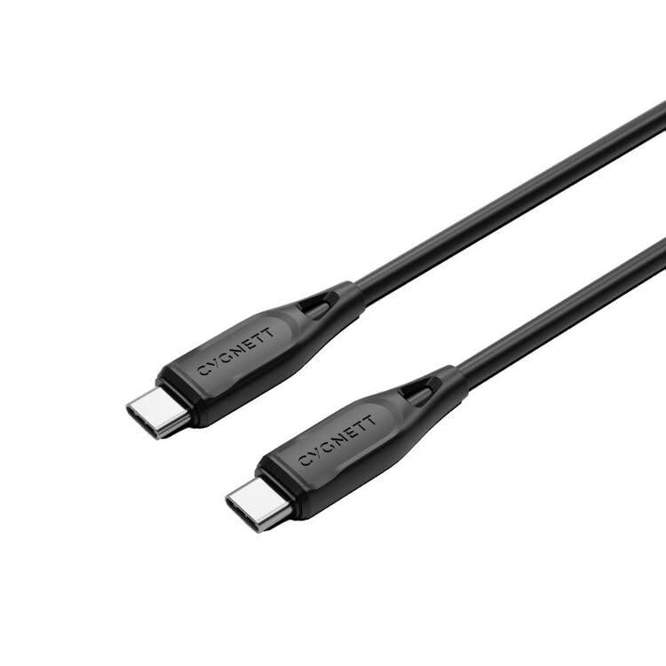 Cygnett Essentials - Cable USB-C a USB-C (USB 2.0), color negro, 2 m