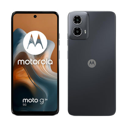 Motorola moto g34 Smartphone (6,53“ HD+ Display, 50 MP Camera, 4/128 GB, 5000 mAh Battery, Android 14) Charcoal Black