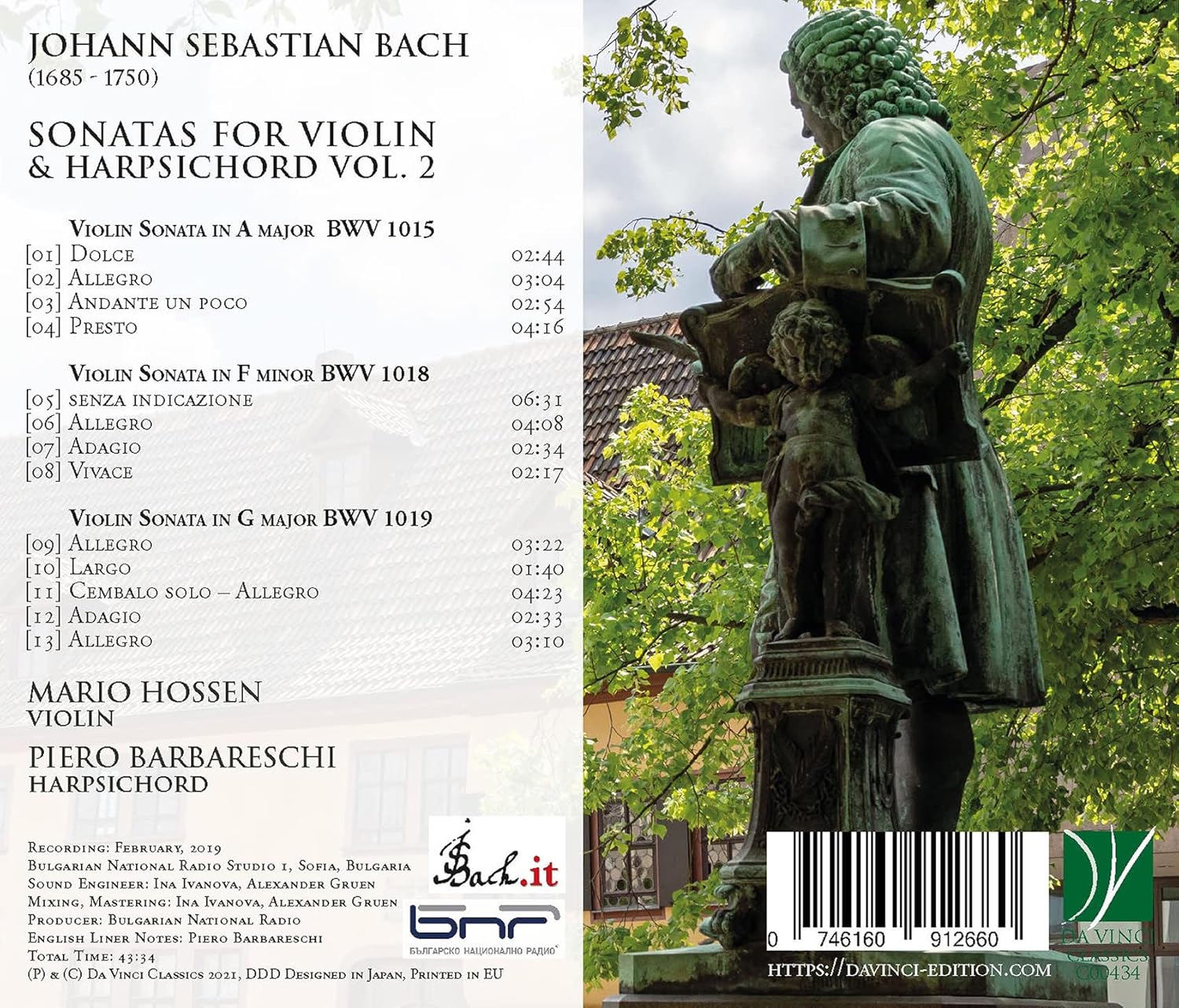 Bach: Sonatas For Violin & Harpsichord