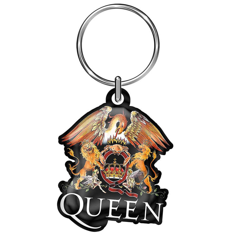 Queen Classic Crest Die-Cast Relief Keyring Keychain One Size