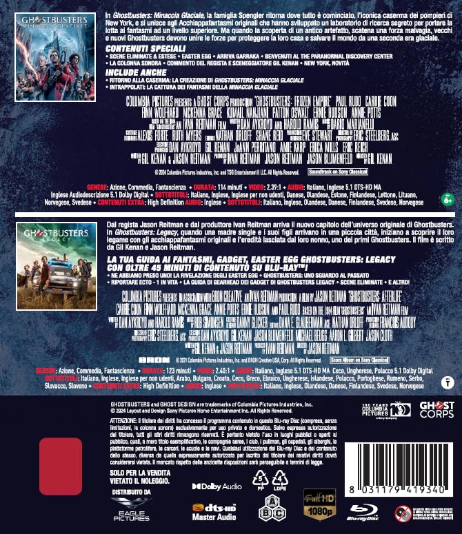 Cofanetto Ghostbusters: Legacy + Minaccia Glaciale - (2 Blu ray