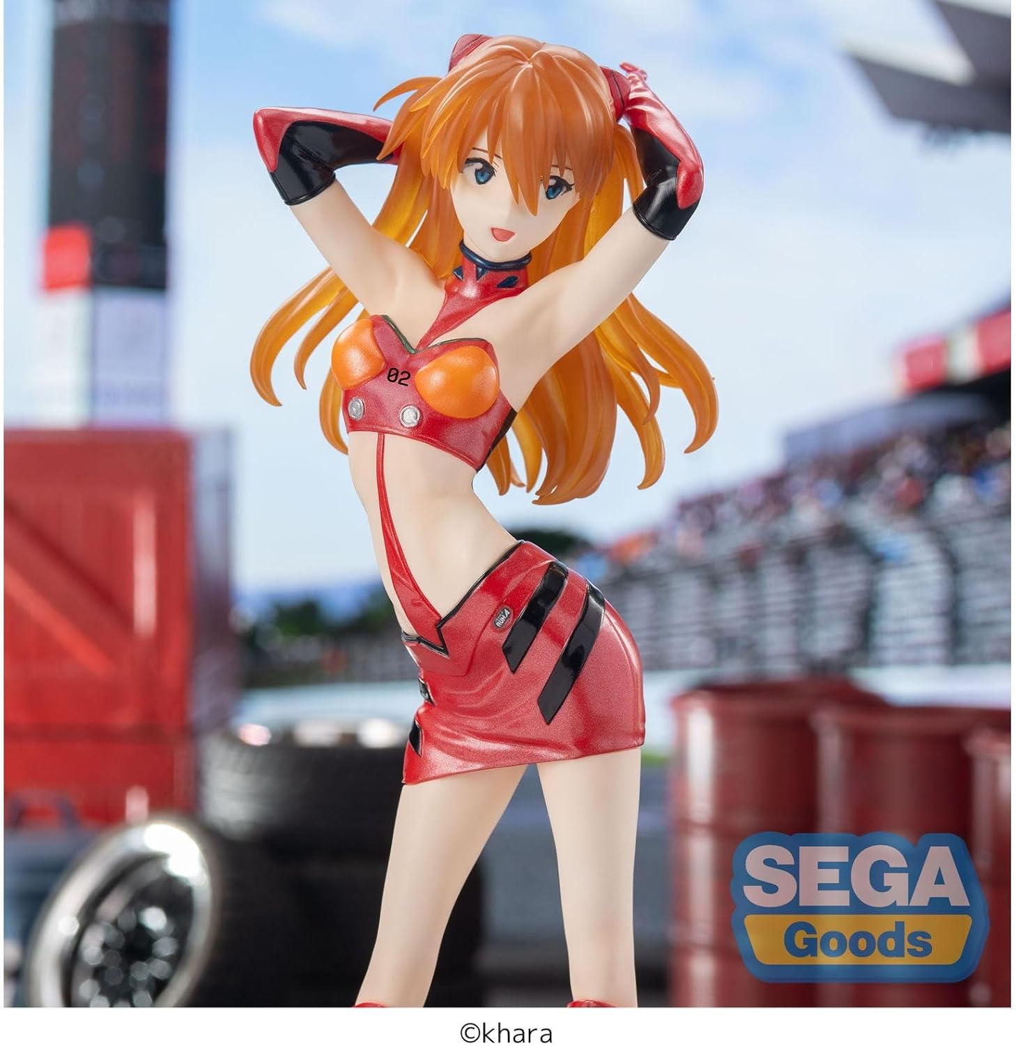 Evangelion statuette Luminasta PVC Evangelion Racing Asuka Shikinami Langley Pit Walk 25 cm