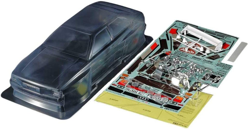 TAMIYA TAMIYA-51615 RC Juego de carrocería Audi Quattro Rally A2 - Accesorios para Coche teledirigido, Color Transparente, pequeño (51615-600