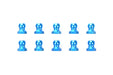 TAMIYA 300053640 Ball Nut, 5 mm, Blue