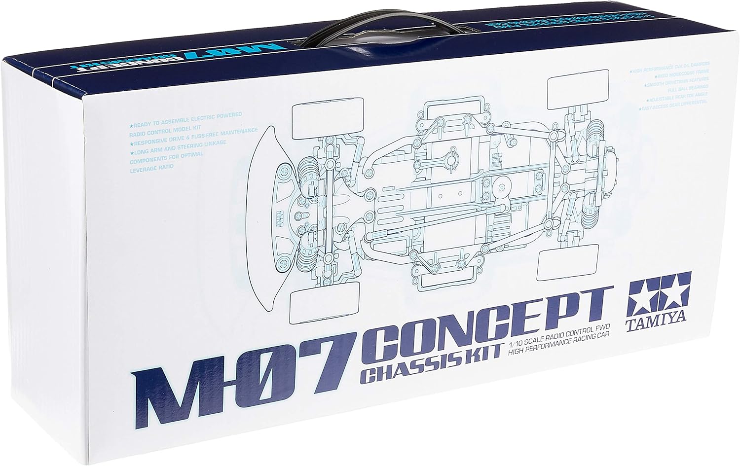 TAMIYA 58647 1:10 RC M-07 Con. WB225/239 Remote Control Car Vehicle Model Building Kit Hobby Assembly, Black