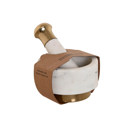 Mortar Home Esprit Brass Marble 12,5 X 12,5 X 7,5 Cm