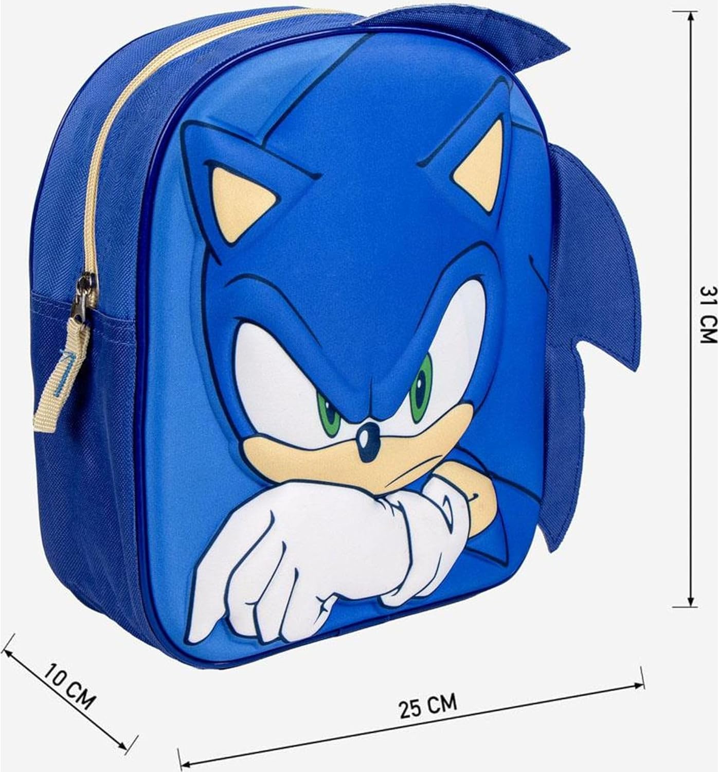 CERDÁ LIFE'S LITTLE MOMENTS Applicazioni Zaino 3D Bambini Sonic, Unisex Kids, Blu, Regular