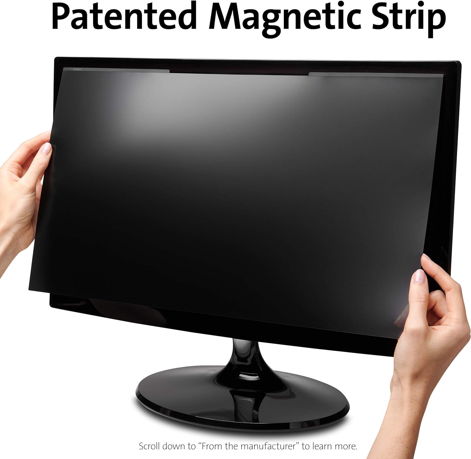 Kensington Magnetic Privacy Screen Filter - MagPro Magnetic 24 Inch 16:9 Monitor Privacy Screen Filter with Blue Light Filter, Anti-Glare Screen Protector (K58357WW) 24" (16:9)