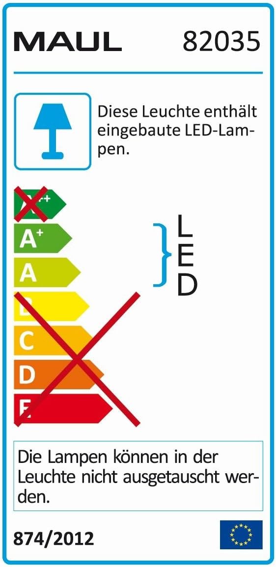 `LED-Leuchte MAULatlantic, mit KlemmfuB/8203595 sil`