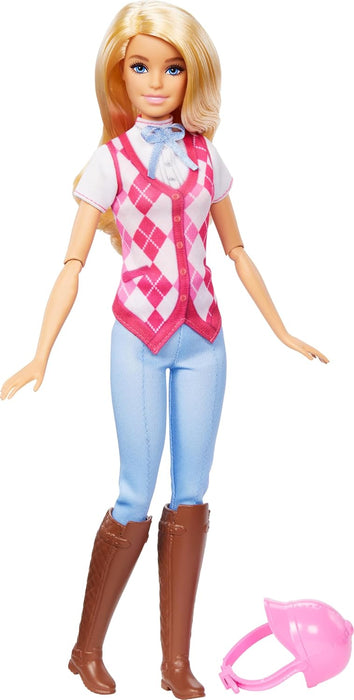 Barbie “Malibu” Doll & Accessories from Barbie Mysteries: The Great Horse Chase, Includes Fashion Doll, Removable Riding Outfit & Helmet, HXJ38