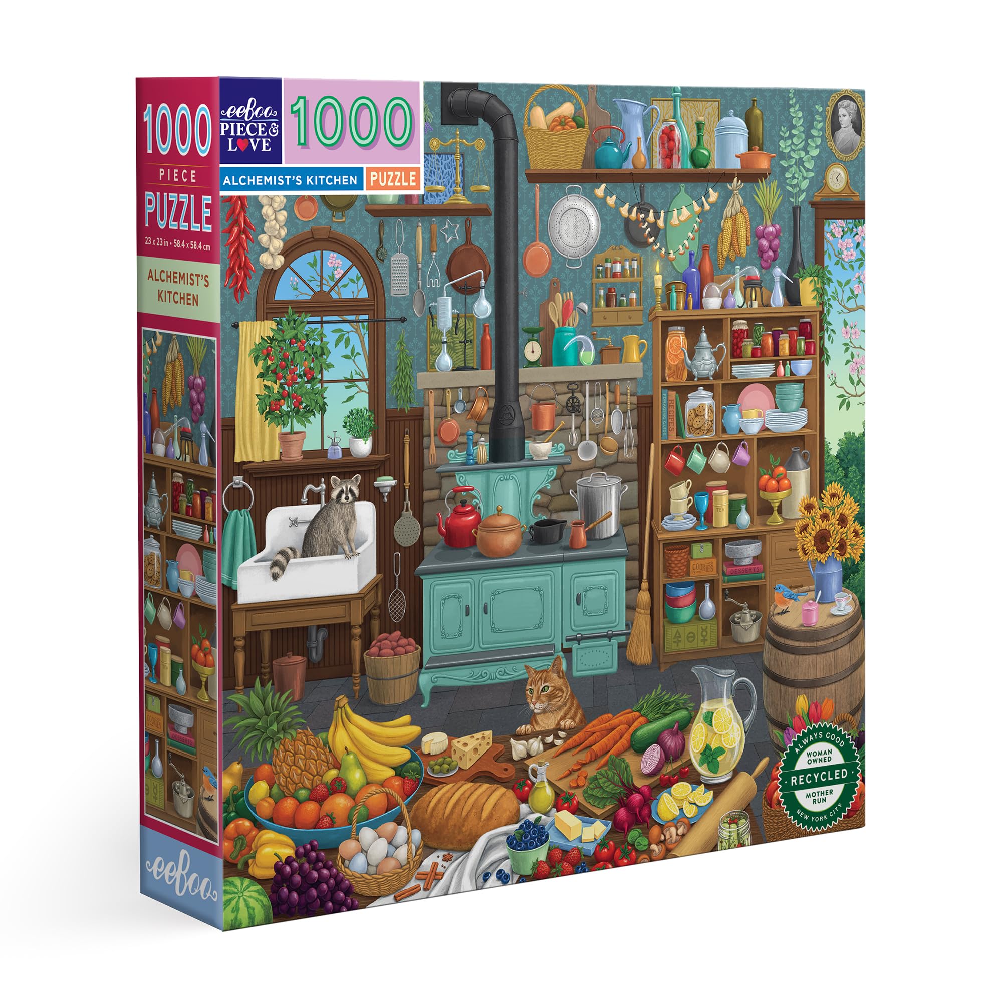 eeBoo Cocina del alquimista – Puzzle Adulto cartón 1000 Piezas – Dimensión 58,5 cm de Lado, Multicolor (PZTALK