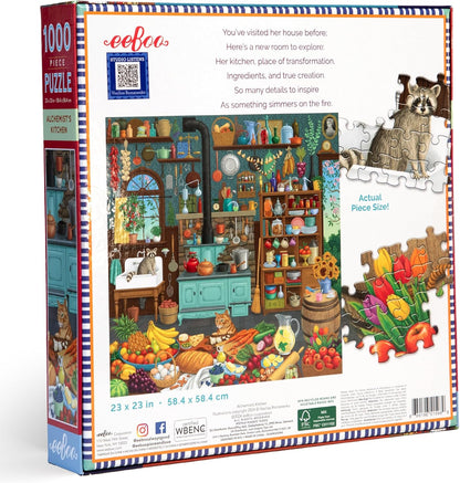 eeBoo Cocina del alquimista – Puzzle Adulto cartón 1000 Piezas – Dimensión 58,5 cm de Lado, Multicolor (PZTALK