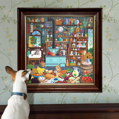 eeBoo Cocina del alquimista – Puzzle Adulto cartón 1000 Piezas – Dimensión 58,5 cm de Lado, Multicolor (PZTALK