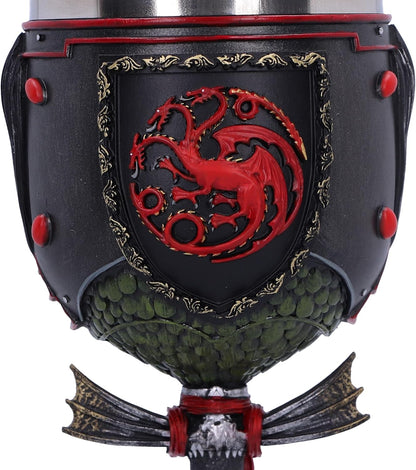 Nemesis Now House of The Dragon Daemon Targaryen Goblet 19.5cm, Resin, Black, Official House of The Dragon Merchandise, House of The Dragon Goblet, Cast in The Finest Resin, Expertly Hand-Painted