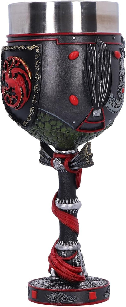 Nemesis Now House of The Dragon Daemon Targaryen Goblet 19.5cm, Resin, Black, Official House of The Dragon Merchandise, House of The Dragon Goblet, Cast in The Finest Resin, Expertly Hand-Painted