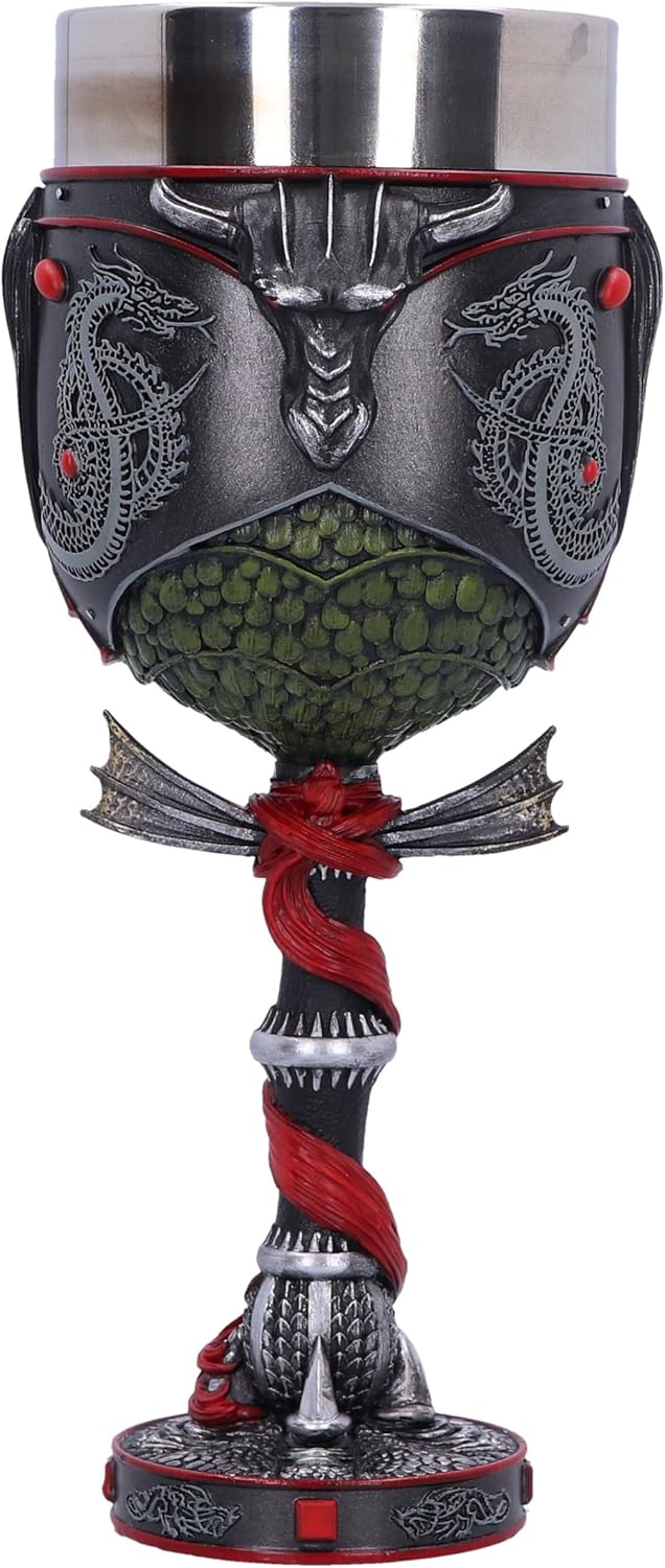 Nemesis Now House of The Dragon Daemon Targaryen Goblet 19.5cm, Resin, Black, Official House of The Dragon Merchandise, House of The Dragon Goblet, Cast in The Finest Resin, Expertly Hand-Painted