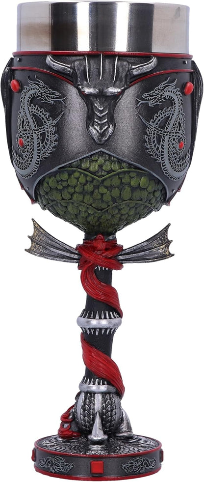 Nemesis Now House of The Dragon Daemon Targaryen Goblet 19.5cm, Resin, Black, Official House of The Dragon Merchandise, House of The Dragon Goblet, Cast in The Finest Resin, Expertly Hand-Painted