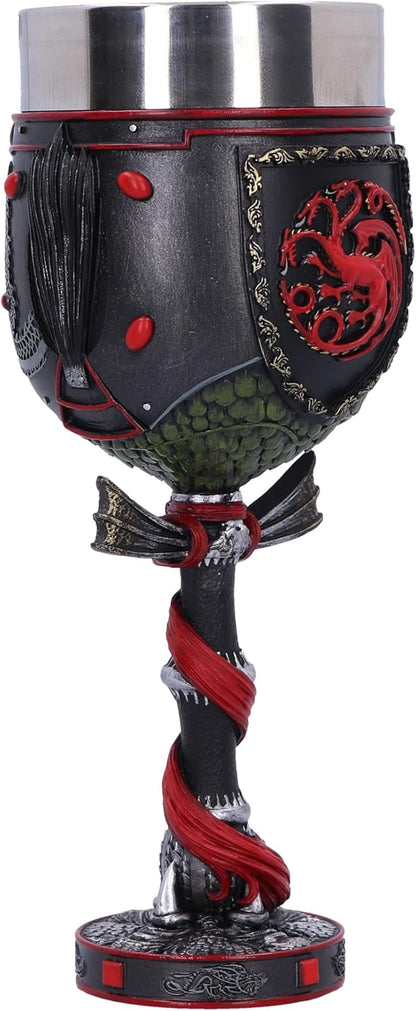 Nemesis Now House of The Dragon Daemon Targaryen Goblet 19.5cm, Resin, Black, Official House of The Dragon Merchandise, House of The Dragon Goblet, Cast in The Finest Resin, Expertly Hand-Painted