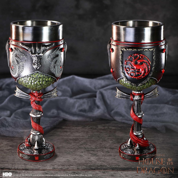 Nemesis Now House of The Dragon Daemon Targaryen Goblet 19.5cm, Resin, Black, Official House of The Dragon Merchandise, House of The Dragon Goblet, Cast in The Finest Resin, Expertly Hand-Painted