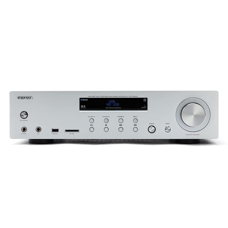 Aiwa Hi-Fi Amplifier Amu-120Btsl (Silver)