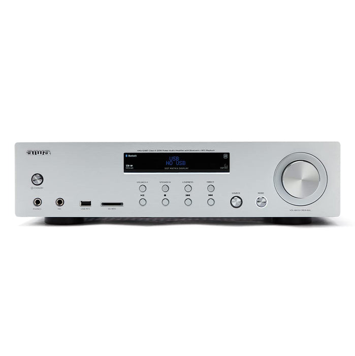 Aiwa Hi-Fi Amplifier Amu-120Btsl (Silver)