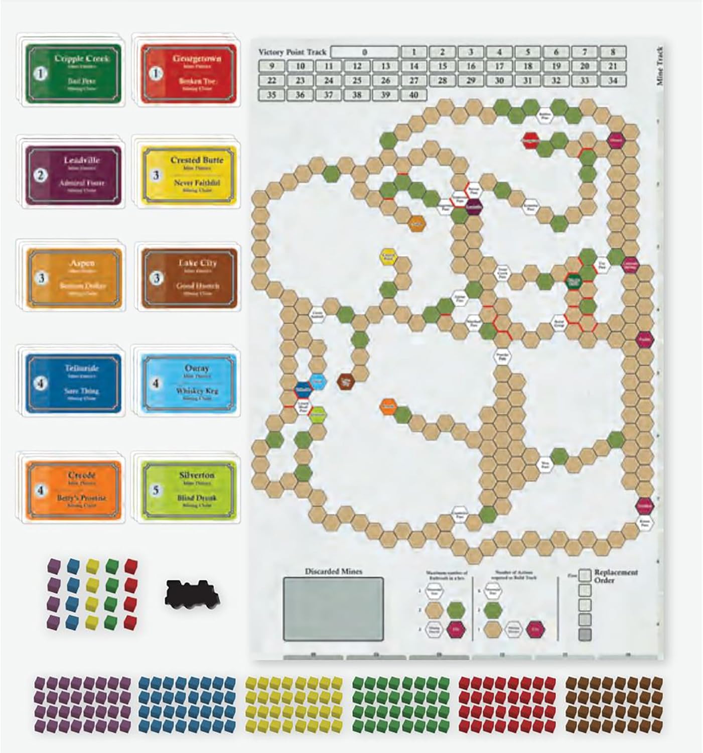 Rio Grande Games: Colorado Midland - Strategy Train Board Game, Build Rocky Mountain Railways, Build Your Fortune, Ages 12+, 3-5 Players, 45 Min