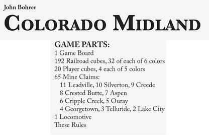 Rio Grande Games: Colorado Midland - Strategy Train Board Game, Build Rocky Mountain Railways, Build Your Fortune, Ages 12+, 3-5 Players, 45 Min