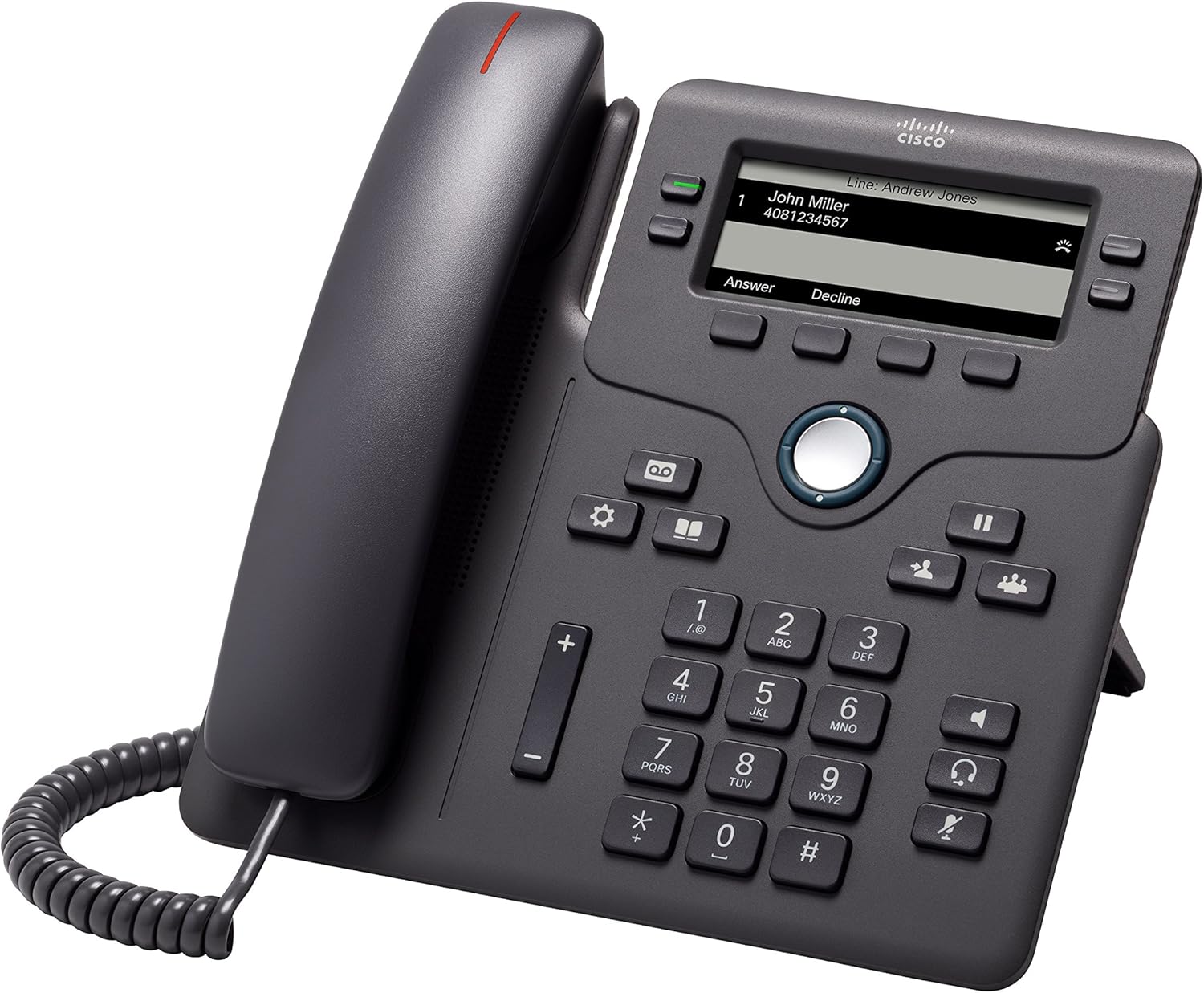Cisco Ip Phone 6851 - Voip Phone - Sip, Srtp - 4 Lines - Charcoal