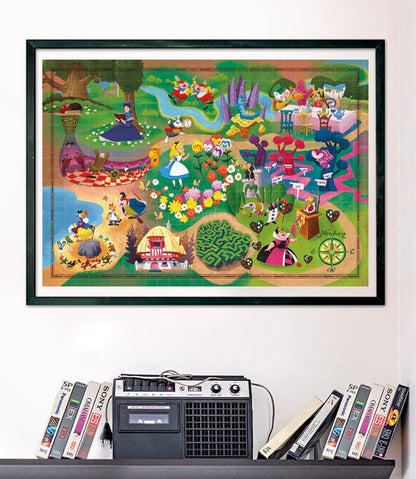 Clementoni 39785 Disney Alice in Wonderland-1000 Pieces-Adult Jigsaw Puzzles, Made in Italy, Multi-Coloured