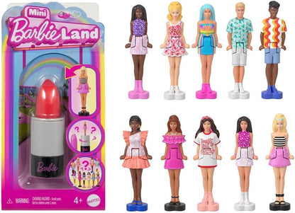 Barbie Mini BarbieLand Fashionistas Dolls, 1.5-inch Dolls in Lipstick Tube, Surprise Reveal (Styles May Vary) - Pack of 2