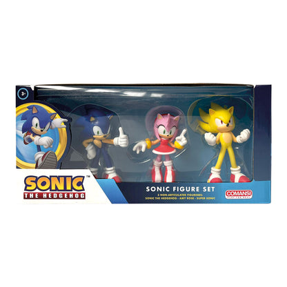 Comansi- Set de 3 Sonic Figura, 9 cm (Golden Toys Y90303)