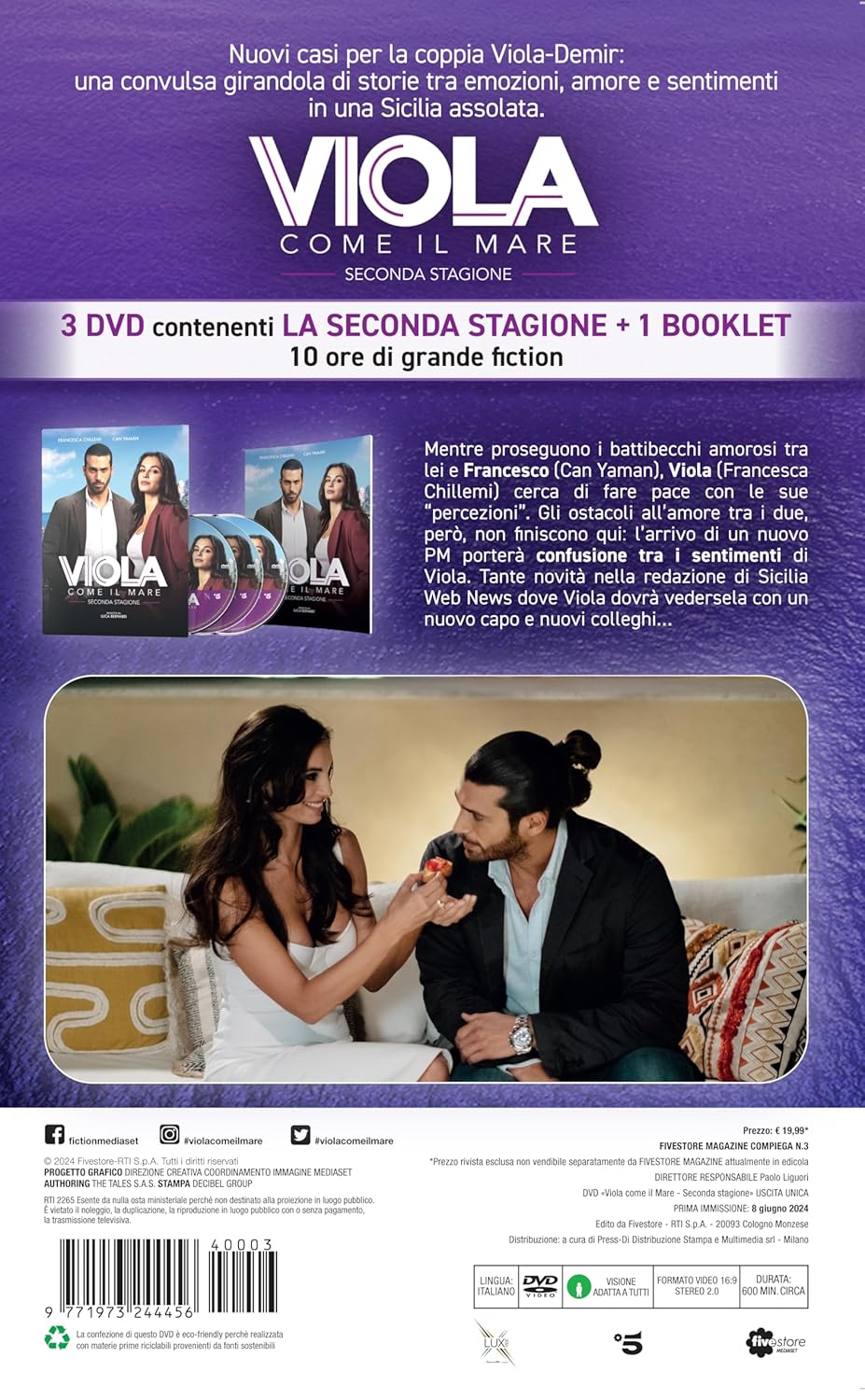 Viola Come Il Mare Stagione 2 cofanetto con 3 dvd (puntate dalla 1 alla 6