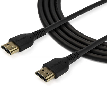 StarTech.com Câble HDMI 2.0 de 1,5m avec Ethernet Certifié Premium, Haute Débit UHD 4K 60Hz HDR Durable, Cordon HDMI Mâle vers Mâle M/M Robuste avec Fibre d'Aramide, TPE, Moniteurs/TV/Écrans UHD