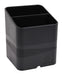 Exacompta - Ref 677014D - ECOBlack Pen-Cube Pen Pot - 74 x 74 x 93mm in Size, 2 Sections - Suitable for Organising Pens, Pencils and Accessories - Black