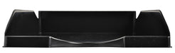 Exacompta - Ref 123014D - ECOBlack EcoTray Letter Tray - 345 x 255 x 65mm in Size, Suitable for A4+ Documents, Holds Approx. 500 Sheets, Stackable Vertically