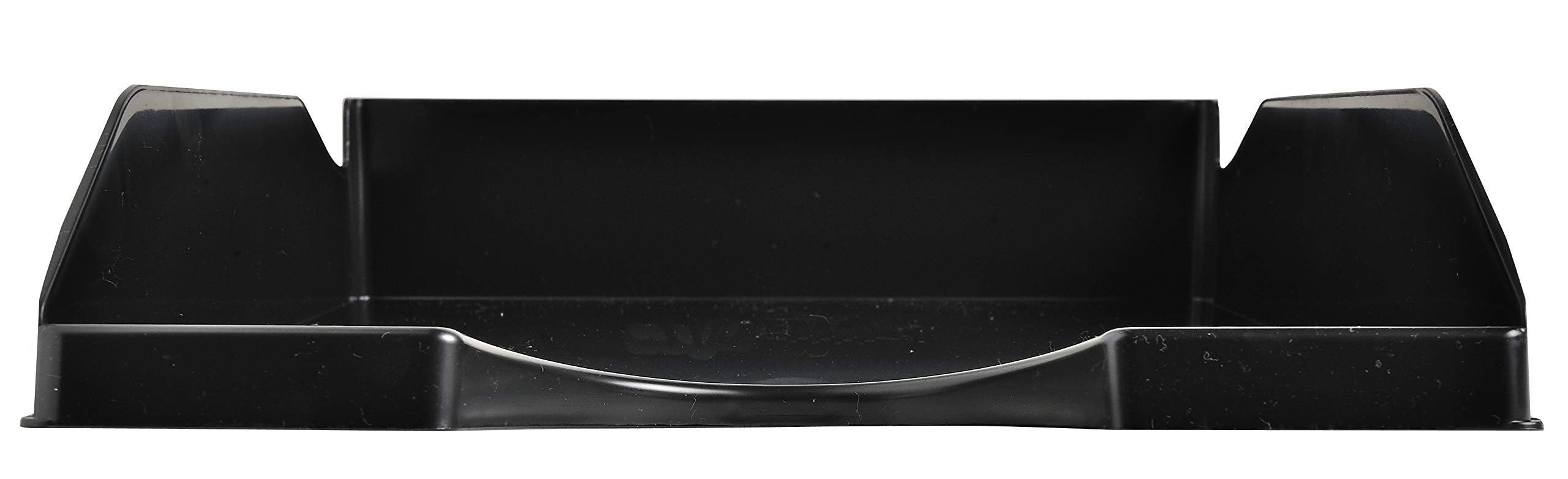 Exacompta - Ref 123014D - ECOBlack EcoTray Letter Tray - 345 x 255 x 65mm in Size, Suitable for A4+ Documents, Holds Approx. 500 Sheets, Stackable Vertically